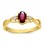 Ruby and Diamond Infinity Engagement Ring in Yellow Gold