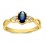 Sapphire and Diamond Infinity Engagement Ring in Yellow Gold