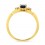 Sapphire and Diamond Infinity Engagement Ring in Yellow Gold