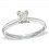 1/4 Carat Princess Solitaire Diamond Engagement Ring in White Gold