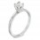 1/4 Carat Princess Solitaire Diamond Engagement Ring in White Gold