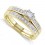 Beautiful Princess and Baguette Diamond Bridal Set in yellow Gold