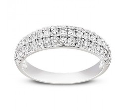 1 Carat Halo Diamond Princess Engagement Ring in White Gold