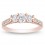 1 Carat Trilogy Rose Gold Diamond Engagement Ring