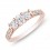 1 Carat Trilogy Rose Gold Diamond Engagement Ring