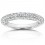 Luxurious Three Row Diamond Wedding Band in 14k White Gold