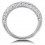 Luxurious Three Row Diamond Wedding Band in 14k White Gold