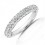 Luxurious Three Row Diamond Wedding Band in 14k White Gold