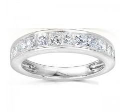 Princess Channel Set Diamond Wedding Ring in Gold