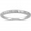 Pave set Round Diamond Wedding Ring Band for Her in White Gold