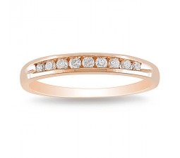 Rose Gold Channel set Diamond Wedding Band