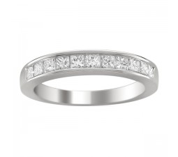 Channel Set Princess 1 Carat Wedding Ring Band