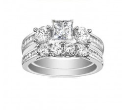 Classic 1 Carat Diamond Bridal Set in White Gold