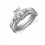 Antique Princess Diamond Wedding Ring Set