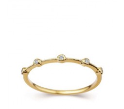 1/5 Carat Women Wedding Band on 10k Yellow Gold