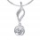1/4 Carat Diamond Circle Pendant on 14k White Gold