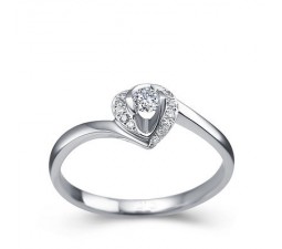 1/4 Carat Diamond Heart Shape Promise/Engagement Ring