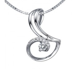 1/4 Carat Diamond Pendant on 10k White Gold