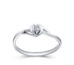 Affordable Diamond Promise / Solitaire Ring on 10k White Gold