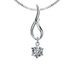 1/4 Carat Diamond Pendant on 14k White Gold