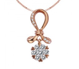 1/2 Carat Diamond Pendant on 18k Rose Gold