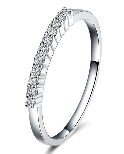 Closeout Sale: Half Carat Diamond Wedding Ring Band in White Gold ...
