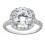 Beautiful 2.5 Carat Cubic Zirconium Halo Round Engagement Ring