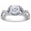 Infinity 1 Carat Cubic Zirconia Round Engagement Ring in 18k Gold over Sterling Silver