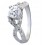 Infinity 1 Carat Cubic Zirconia Round Engagement Ring in 18k Gold over Sterling Silver