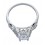 Infinity 1 Carat Cubic Zirconia Round Engagement Ring in 18k Gold over Sterling Silver