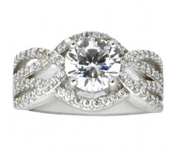 Wonderful 3 Carat Cubic Zirconium Round Engagement Ring for Women