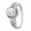 Designer 1 Carat Round Cubic Zirconium Engagement Ring for Women