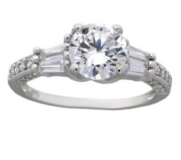 Luxurious 3 Carat Round Cubic Zirconium Engagement Ring for Her