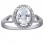 1.50 Carat Cubic Zirconia Oval Halo Engagement Ring for Women