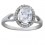1.50 Carat Cubic Zirconia Oval Halo Engagement Ring for Women