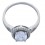 1.50 Carat Cubic Zirconia Oval Halo Engagement Ring for Women
