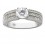 Vintage Classic 2 Carat Cubic Zirconia Engagement Ring in 18k Gold over Sterling Silver