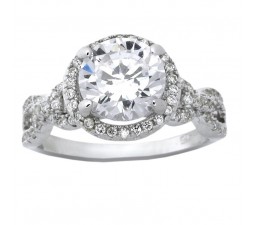 Beautiful 3 Carats Cubic Zirconia Round shape Engagement Ring for Her