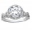 Beautiful 3 Carats Cubic Zirconia Round shape Engagement Ring for Her