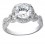 Beautiful 3 Carats Cubic Zirconia Round shape Engagement Ring for Her