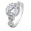 Beautiful 3 Carats Cubic Zirconia Round shape Engagement Ring for Her