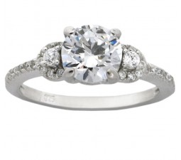 Designer 3 Carat Cubic Zirconium Round Engagement Ring for Women