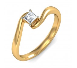 Half Carat Princess Solitaire Ring on Closeout Sale