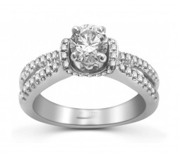1.50 Carat Diamond Engagement Ring in White Gold