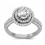 Huge 2 Carat Round Double Halo Diamond Engagement Ring