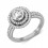 Huge 2 Carat Round Double Halo Diamond Engagement Ring