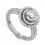 Huge 2 Carat Round Double Halo Diamond Engagement Ring