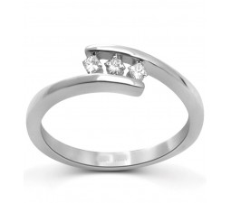 Three Stone Inexpensive Princess Cut Trilogy Ring