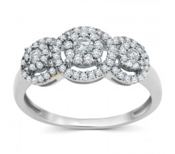 Classic 1 Carat Halo Design Round Diamond Engagement Ring