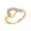 Heart Shape Diamond Ring for Her in Yellow Gold